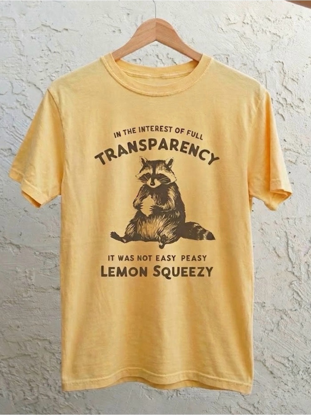 Funny Raccoon T-shirt In The Interest Of Full Transparency It Was Not Easy Tee